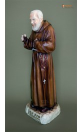 Statua Padre Pio Benedicente colorata 50cm